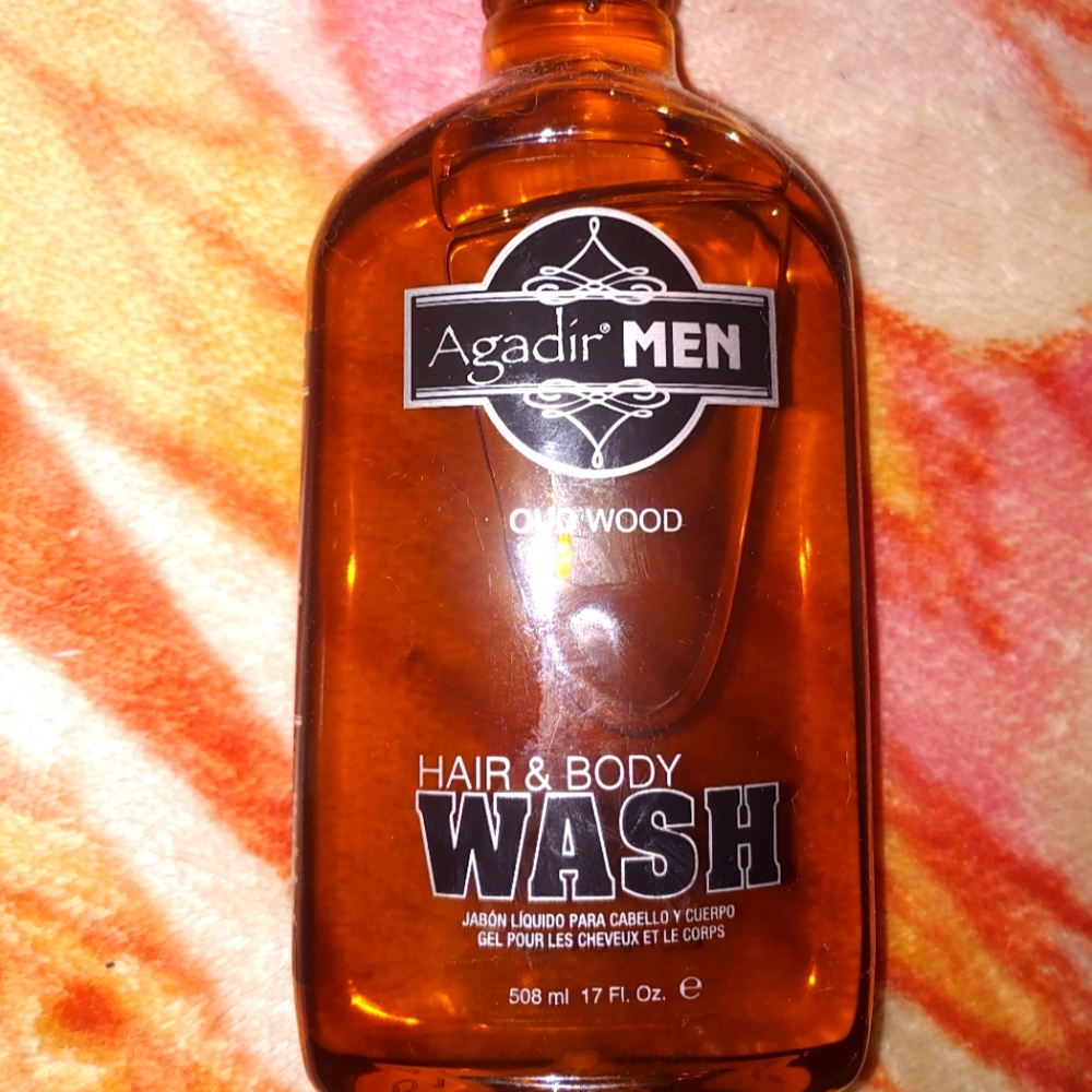 Agadir Men Oud Wood Hair & Body Wash 17 Oz